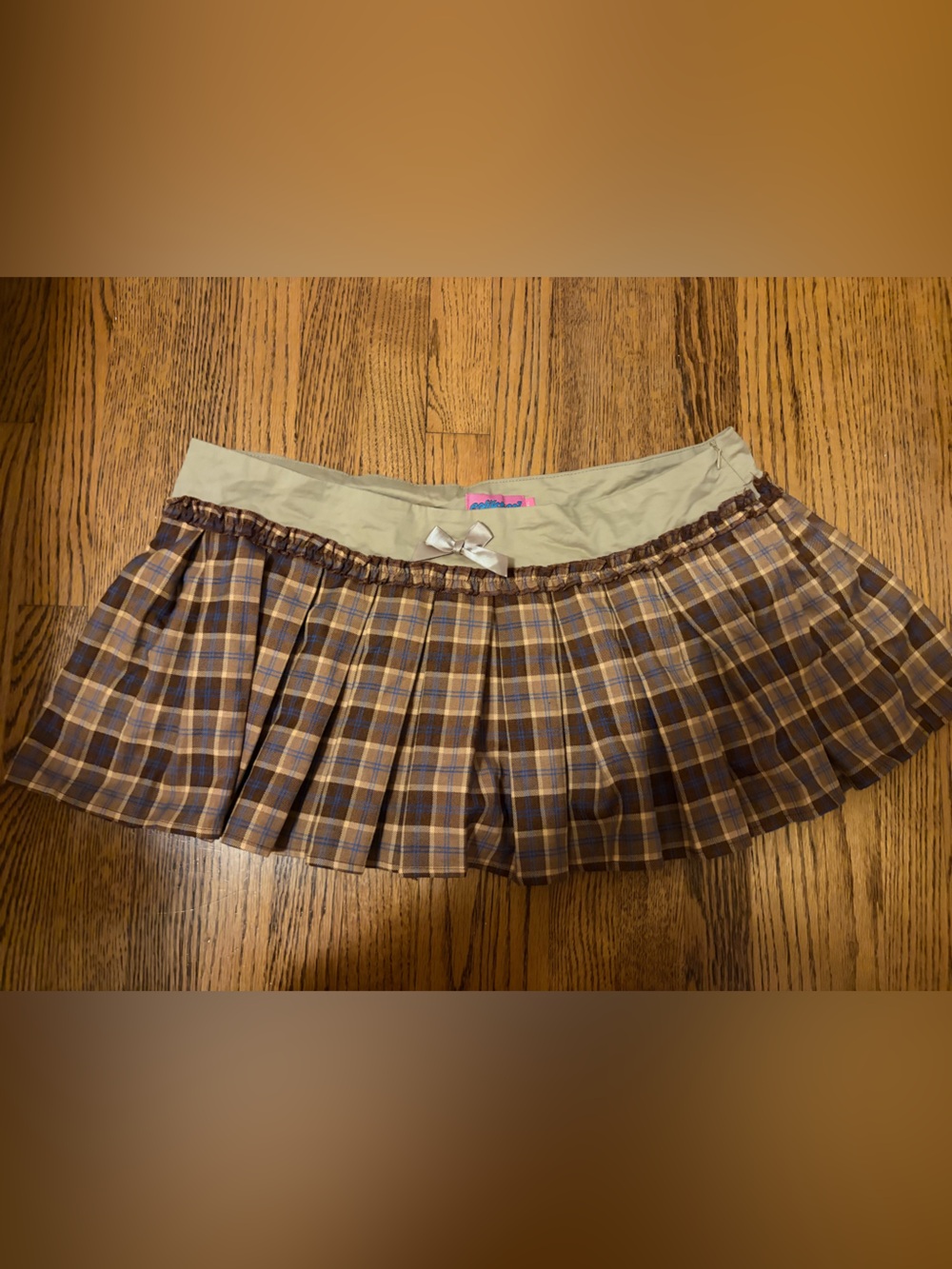 Edikted Plaid Pleated Skirt